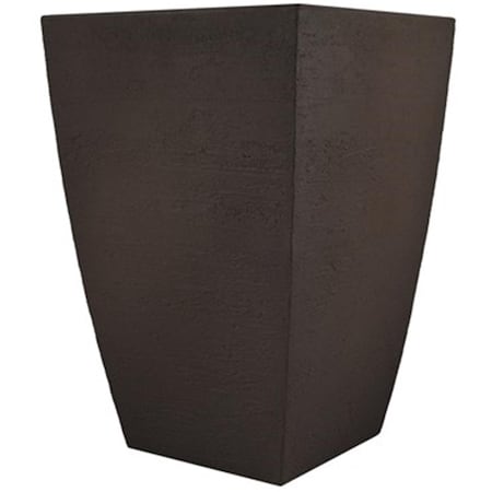 Gardencontrol Modern Tall Square Planter, Espresso - 23 in. GA2527796